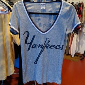 Pink by Victoria Secret NY Yankee V-Neck Tshirt
